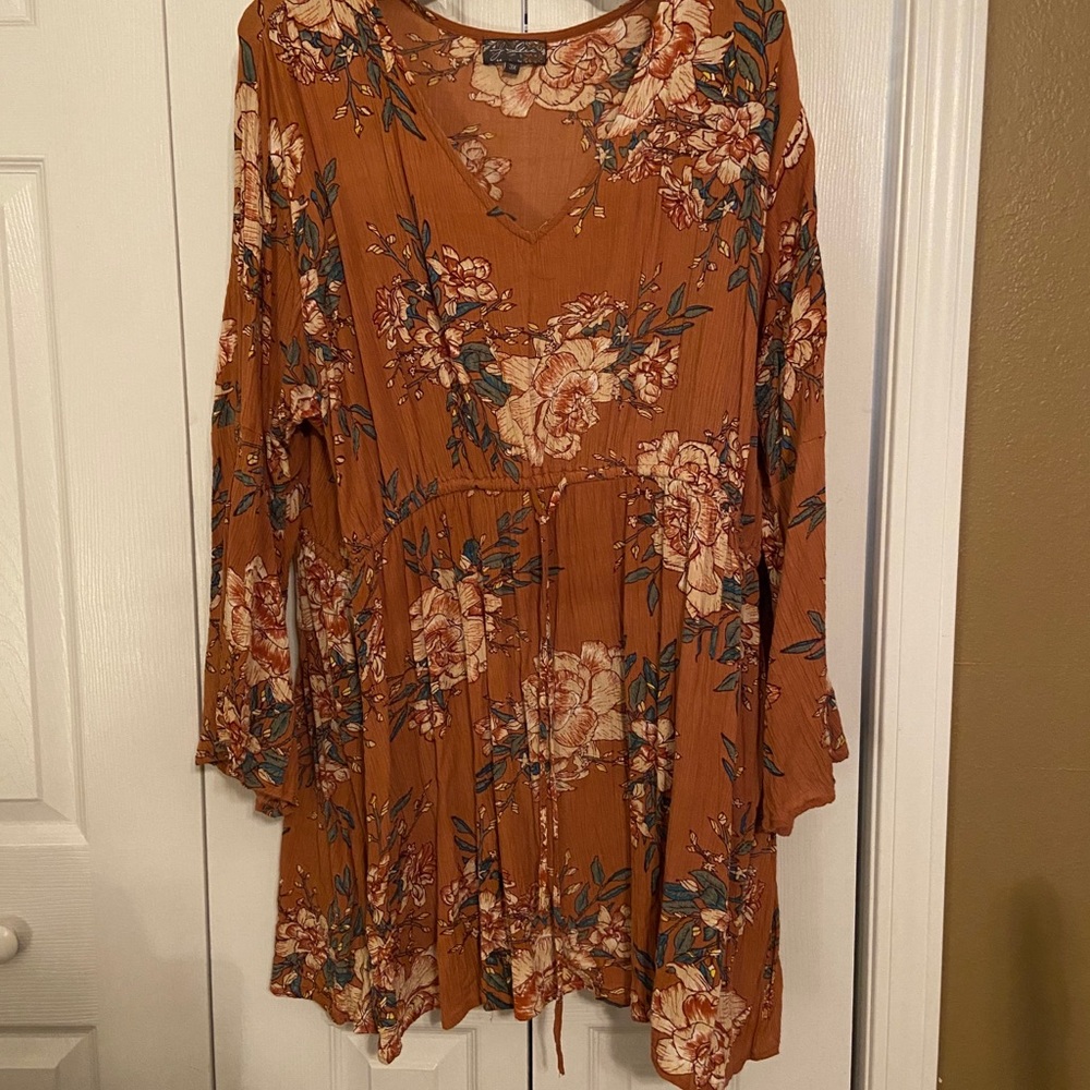 Long sleeve baby doll dress